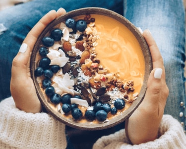 Kaffee-Smoothie-Bowl