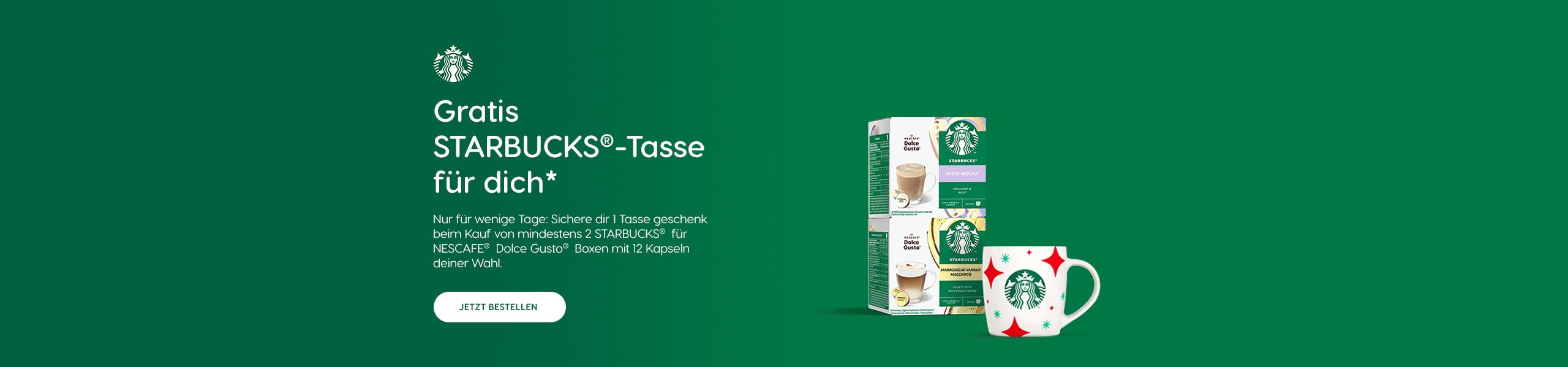 Gratis STARBUCKS-Tasse für dich