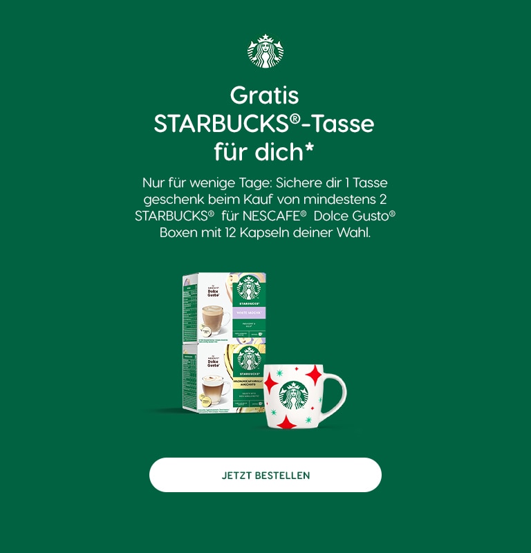 Gratis STARBUCKS-Tasse für dich