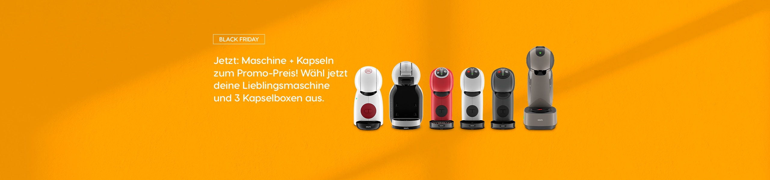 Angebot an Kaffeemaschine und Kaffeekapseln