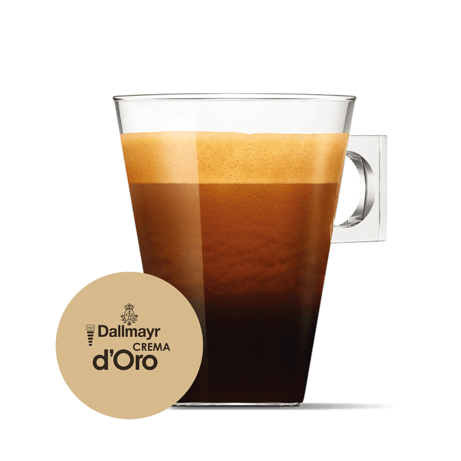 Dallmayr Crema d'Oro Tasse und Kaffekapsel - NESCAFÉ® Dolce Gusto®