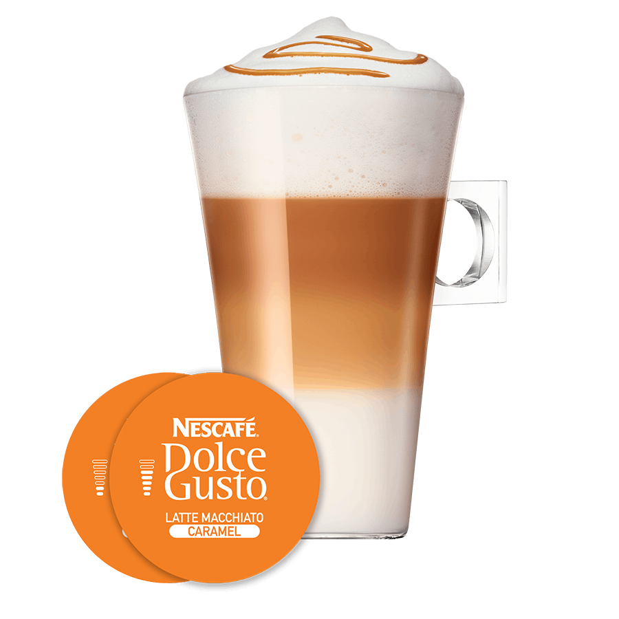 Latte Macchiato Caramel Tasse und Kaffekapsel - NESCAFÉ® Dolce Gusto®