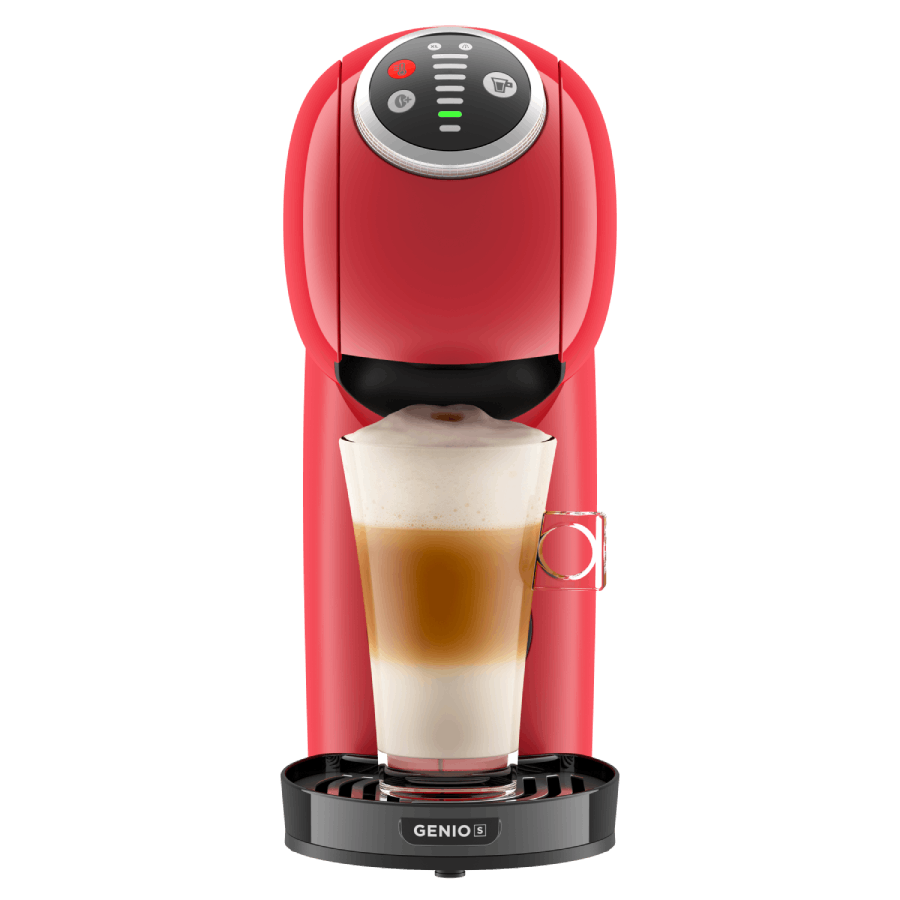 Genio S Plus automatische Kaffeekapselmaschine Rot von Krups® - Vorderseite - NESCAFÉ® Dolce Gusto®