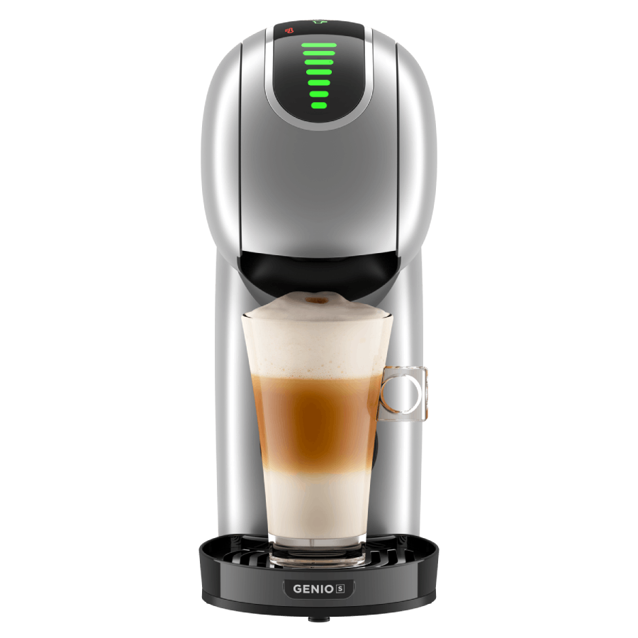 Genio S Touch automatische Kaffeekapselmaschine Silber von Krups® - Vorderseite - NESCAFÉ® Dolce Gusto®